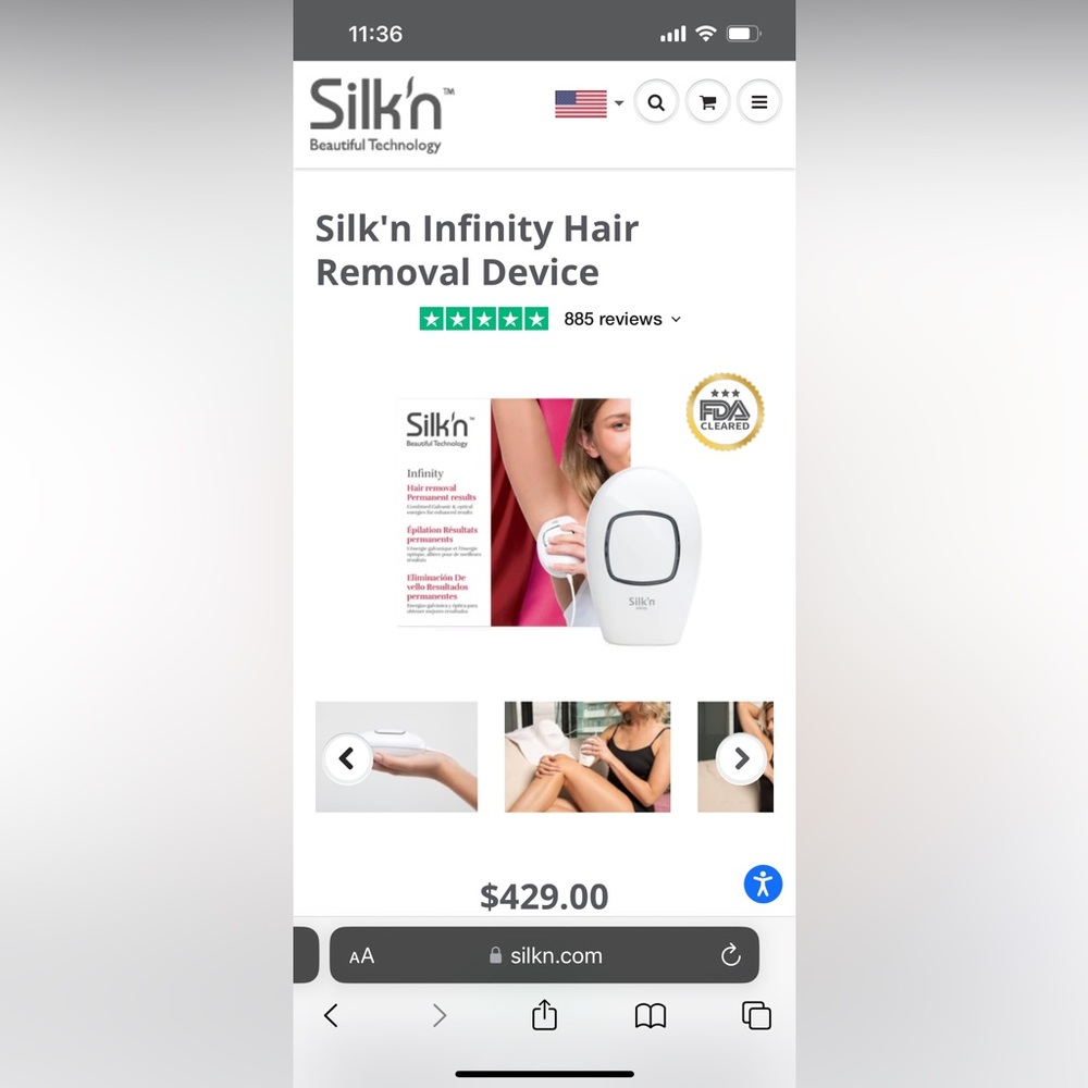 Hair removal device NEW silk’n